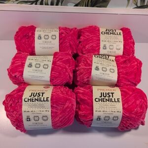 6 Premier Just Chenille Yarn - Pink